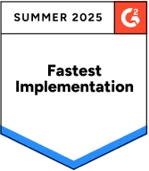Selo G2 Fastest Implementation – Summer 2025